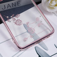 Puzdro pre Oppo Reno8 T 4G, Glitter Flower, ružové rose gold