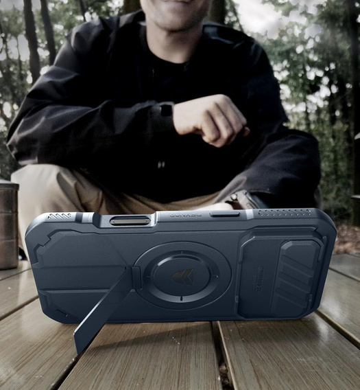 Obrnené puzdro Dexnor so stojanom a spúšťou fotoaparátu, pre MagSafe pre iPhone Air