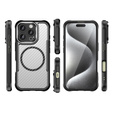 Puzdro pre iPhone 16 Pro, Fusion Hybrid Carbon, pre MagSafe, čierne