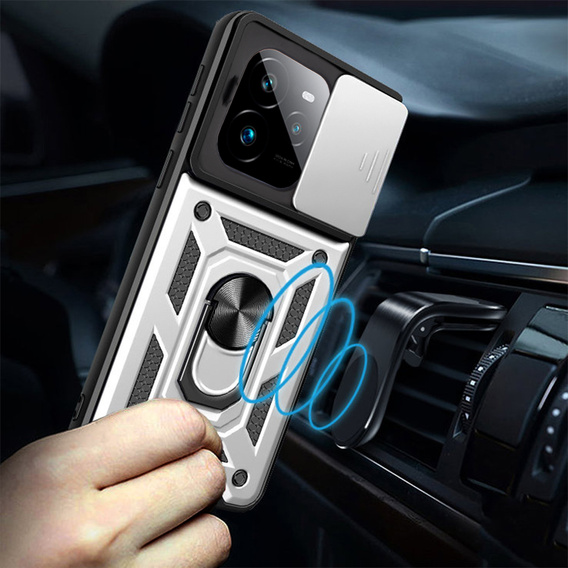 Obal na mobil pre Realme GT 7 Pro, CamShield Slide, strieborné