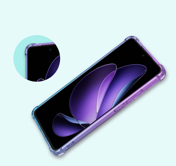 Puzdro pre Oppo Reno 13F / Oppo Reno 13FS, Gradient Dropproof, Fialová / modrá