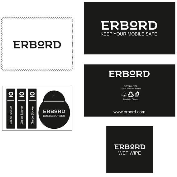 ERBORD 3D tvrdené sklo pre celý displej iPhone 17 Pro / 17 / 16 Pro