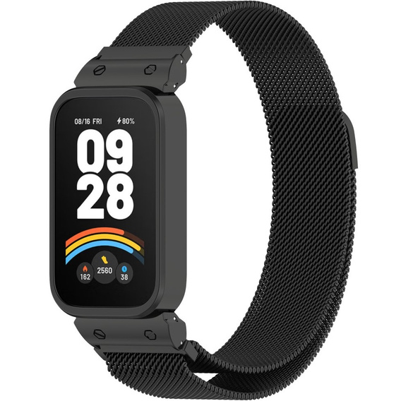 Milánsky náramok pre Samsung Galaxy Fit 3, čierny