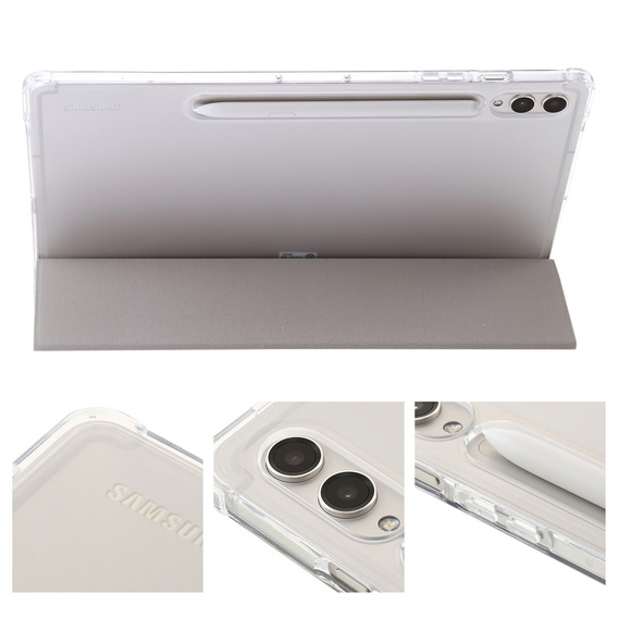 Puzdro pre Samsung Galaxy Tab S9 Ultra, Smartcase Hybrid, so slotom na stylus, sivé