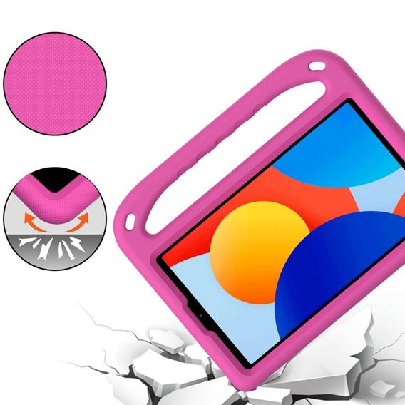 Detské puzdro pre Xiaomi Redmi Pad SE 8.7, s rukoväťou, ružové