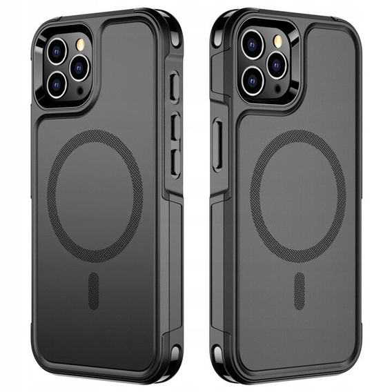 Obal na mobil pre iPhone 16 Pro, MagForce MagSafe, čierne