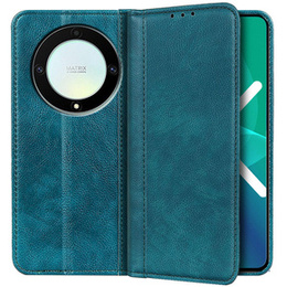 Obal na mobil pre Honor Magic 5 Lite 5G, Wallet Litchi Leather, zelený