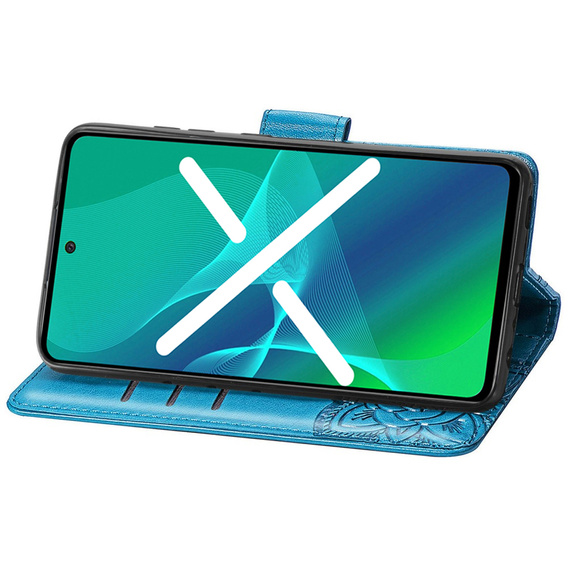 Klapkové puzdro pre Xiaomi Poco F5 Pro, Butterfly, modré