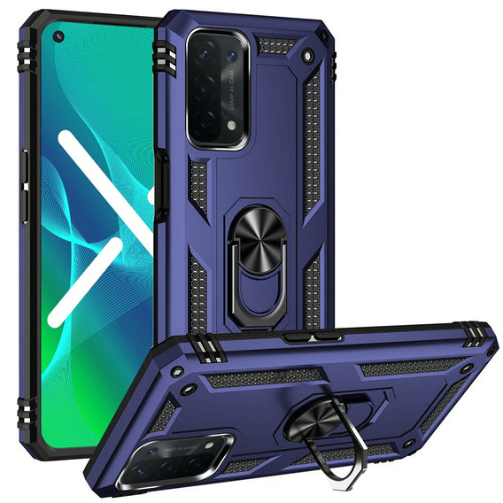 Pancierované obal na mobil pre OPPO A54 5G/A74 5G/A93 5G, Nox Case Ring, modré