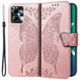 Klapkové puzdro pre Motorola Moto G23 4G / G13 4G, Butterfly, ružové rose gold