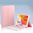 Puzdro + klávesnica iPad Pro 11 2021 / 2018, iPad Air 10.9 4 2020 / 5 2022, Pen Slot, ružové rose gold