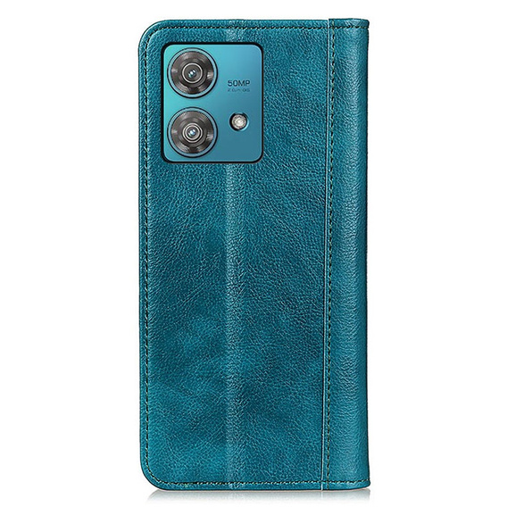 Obal na mobil pre Motorola Moto G84 5G, Wallet Litchi Leather, zelený