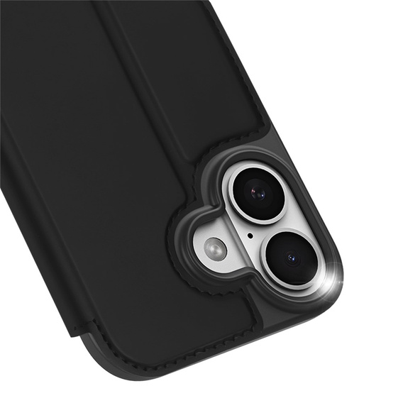 Puzdro Dux Ducis pre iPhone 17, Skin Pro, s chlopňou, s otvorom na kartu, čierne