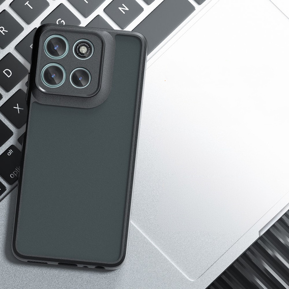 Puzdro pre Xiaomi Redmi 15 5G / 4G, s ochranou fotoaparátu, priehľadné s čiernymi stranami