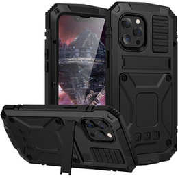 Obrnené puzdro pre iPhone 12 / 12 Pro, R-JUST, čierne