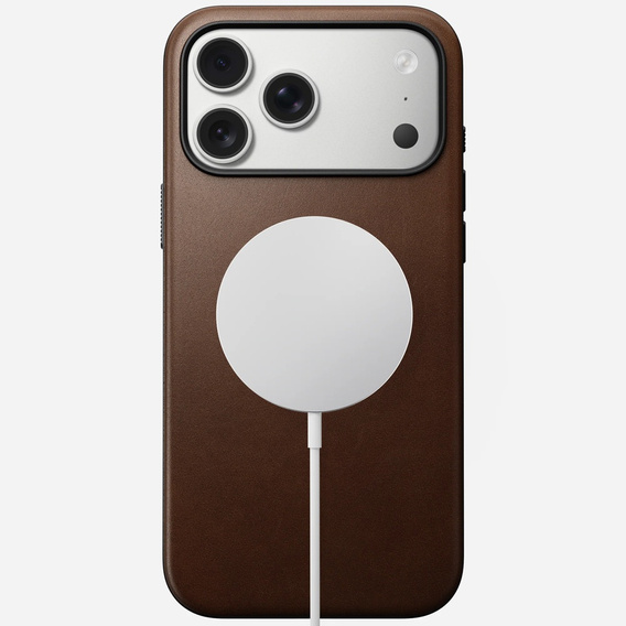 Puzdro Nomad pre iPhone 17 Pro Max, moderné kožené puzdro, hnedé