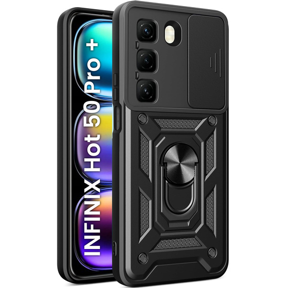 Obal na mobil pre Infinix Hot 50 Pro+ 4G, CamShield Slide, čierne