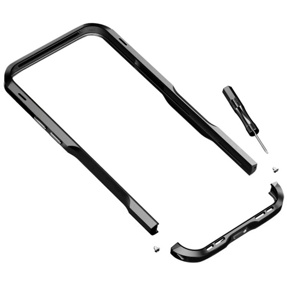 Puzdro LUPHIE pre Nothing Phone 2a / 2a Plus, Armor Bumper, čierne