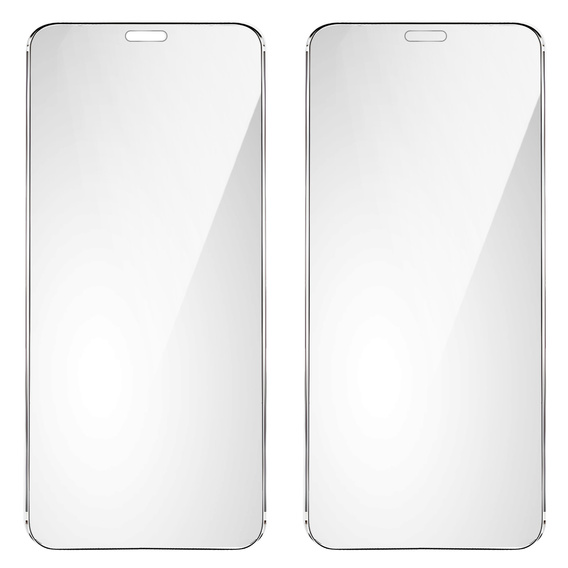 2x tvrdené sklo pre iPhone XR/11, ERBORD 9H Hard Glass na displeji