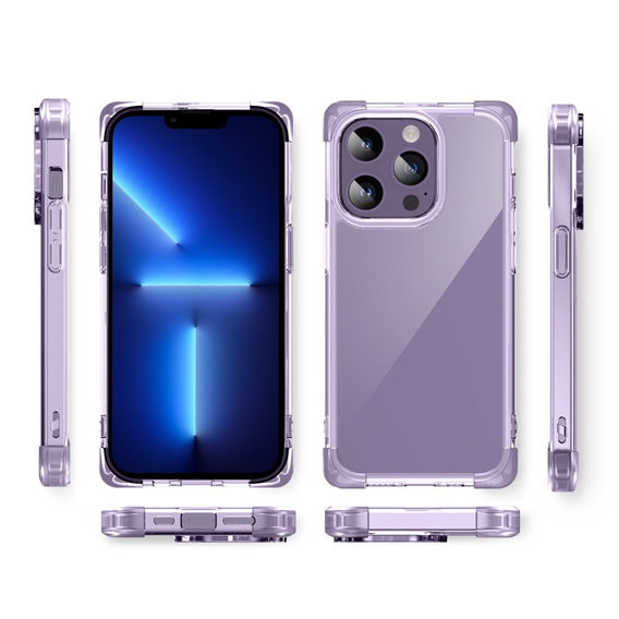Puzdro pre iPhone 13 Pro Max, ERBORD CornerShield, fialové