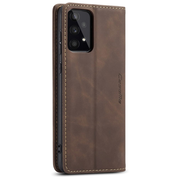 CASEME puzdro pre Samsung Galaxy A53 5G, Leather Wallet Case, káva