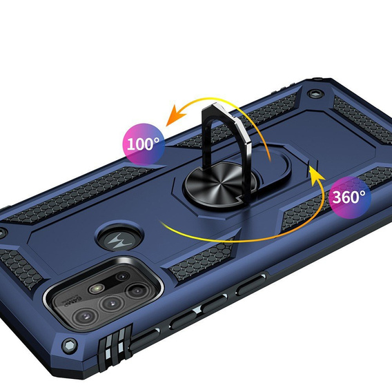 Pancierované obal na mobil pre Motorola Moto G10/G30, Nox Case Ring, modré