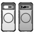 Puzdro pre Google Pixel 8A, Fusion Hybrid Carbon, pre MagSafe, čierne