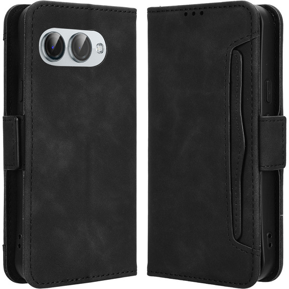 Klapkové puzdro pre T Phone 3 5G, Card Slot, čierne