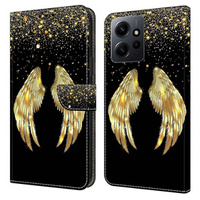 Klapkové puzdro pre Xiaomi Redmi Note 12 4G, Wallet Wings, zlaté