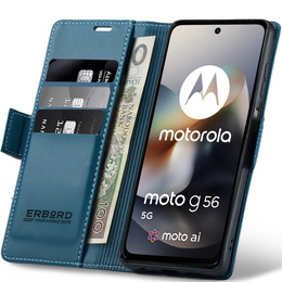 ERBORD Lesklá peňaženka Litchi s chlopňou pre Motorola Moto G56 5G