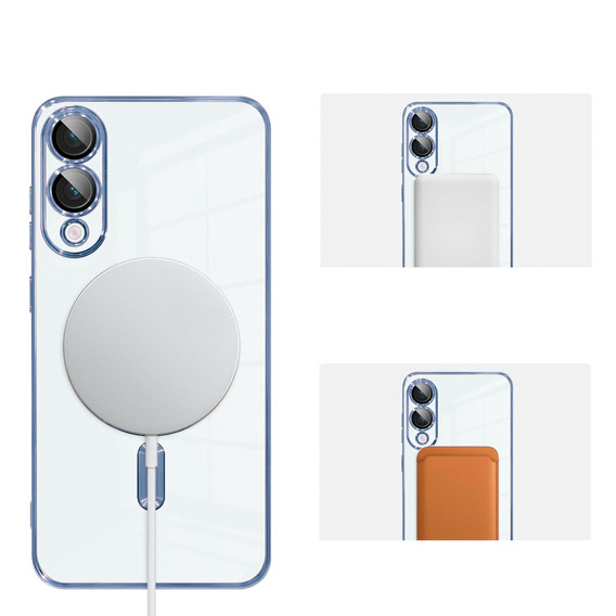 Puzdro pre Samsung Galaxy S25 Edge, Electro MagSafe, modré + sklo na displej