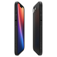 Puzdro Spigen pre iPhone 16E, Liquid Air, čierne + tvrdené sklo 9H