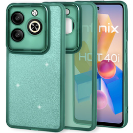 Obal na mobil pre Infinix Hot 40i, Glittery Powder, zelený