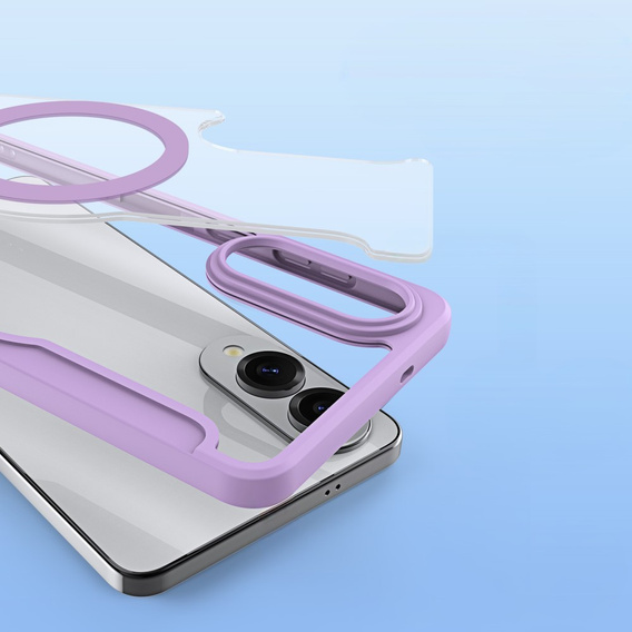 Dux Ducis Obal na mobil pre Samsung Galaxy S25 Edge, Skin X Pro, MagSafe, fialové