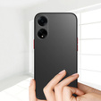 Puzdro pre Oppo A18 4G / A38 4G, Fusion Hybrid, s ochranou fotoaparátu, matný / čierny
