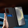 Flipové puzdro pre Samsung Galaxy S25+ Plus, Smart View Wallet, čierne