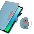Puzdro pre iPad 10.2" 2021/2020/2019 (9/8/7 gen.), s chlopňou, animal, modré