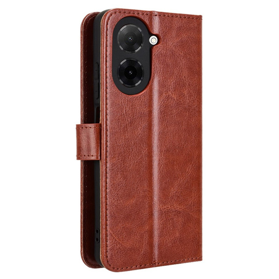 Klapkové puzdro pre Xiaomi Redmi A5, Crazy Horse Wallet, hnedé