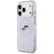 Karl Lagerfeld IML Glitter Karl & Choupette Heads Logo MagSafe puzdro pre iPhone 17 Pro