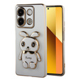 Puzdro pre Xiaomi Redmi Note 13 5G, Rabbit, biele + tvrdené sklo 9H