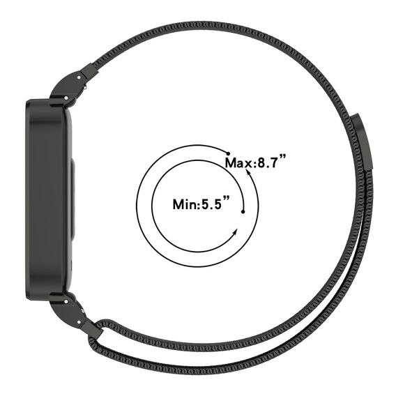 Milánsky náramok pre Samsung Galaxy Fit 3, čierny