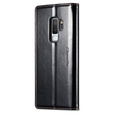 CASEME flipové puzdro pre Samsung Galaxy S9+ Plus, Waxy Textured, čierne