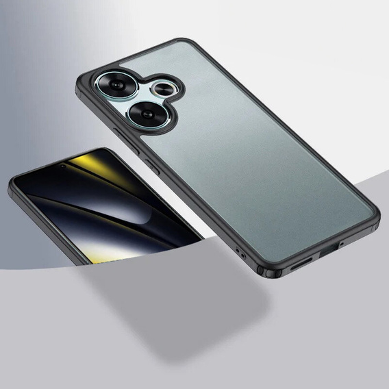 Obal na mobil pre Xiaomi Poco F6, Fusion Hybrid, čierne