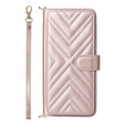 Puzdro s chlopňou pre Xiaomi Redmi A5, Crossbody Leather Wallet, ružové