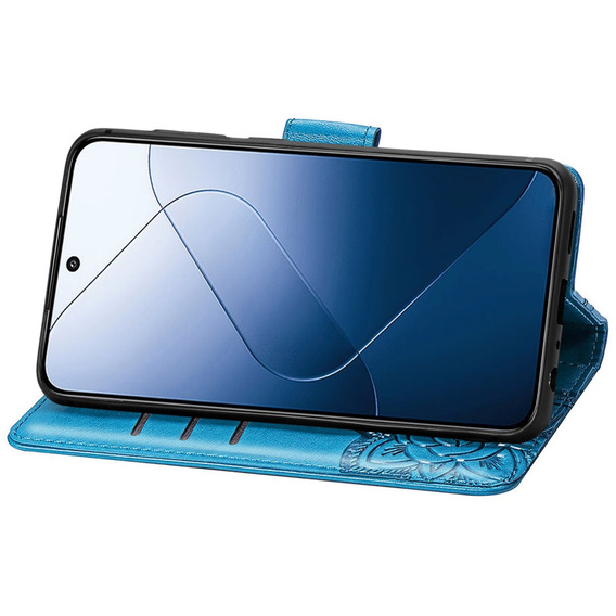 Klapkové puzdro pre Xiaomi 14T Pro, Butterfly, modré
