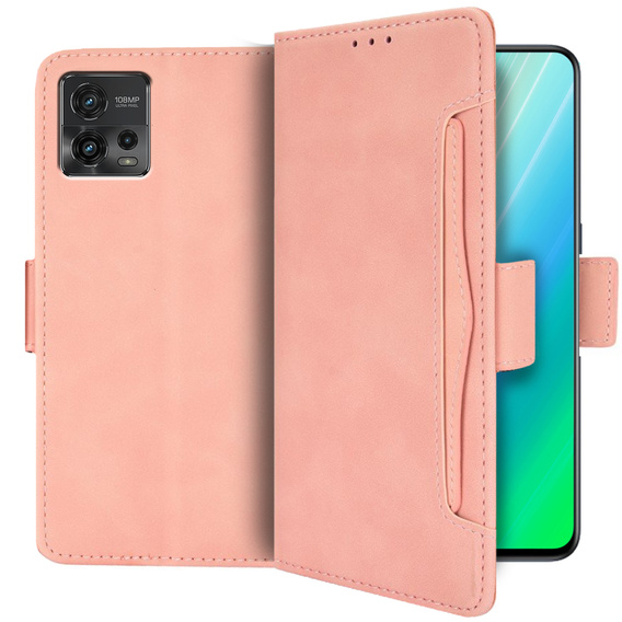Klapkové puzdro pre Motorola Moto G72 4G, Card Slot, ružové