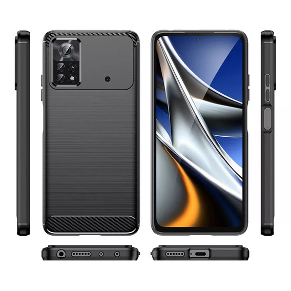 Obal na mobil pre Xiaomi Poco M4 Pro 4G, Carbon, čierne