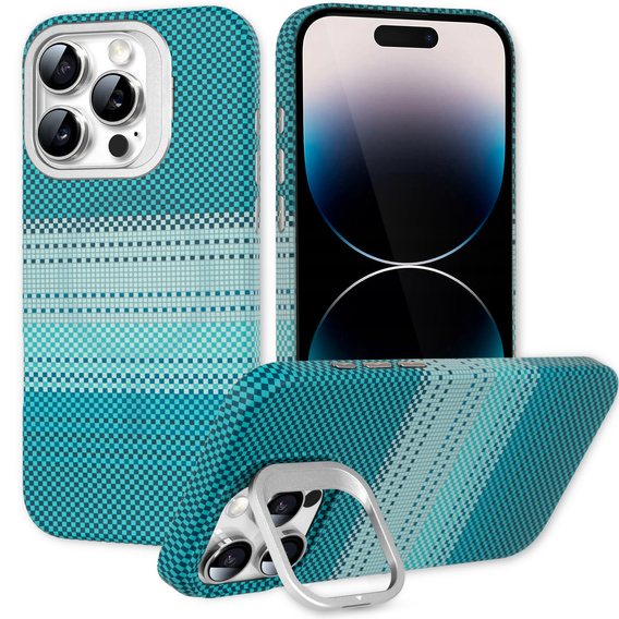 Puzdro pre iPhone 14 Pro, Frame Kickstand, pre MagSafe, Moon Green