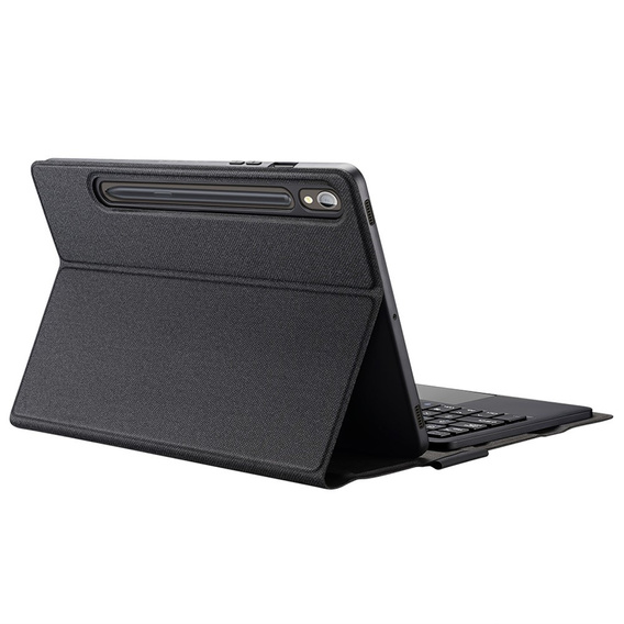 Puzdro + klávesnica Samsung Galaxy Tab S9, Dux Ducis Pen Slot TouchPad Leather, čierne