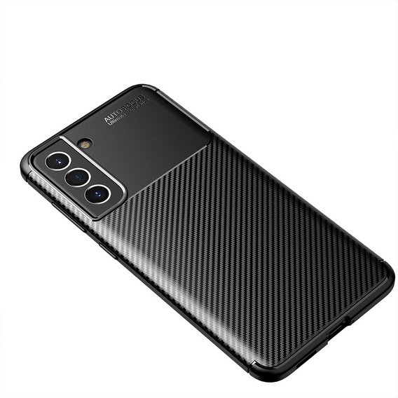 Obal na mobil pre Samsung Galaxy S21 FE, Carbon Gel, čierne